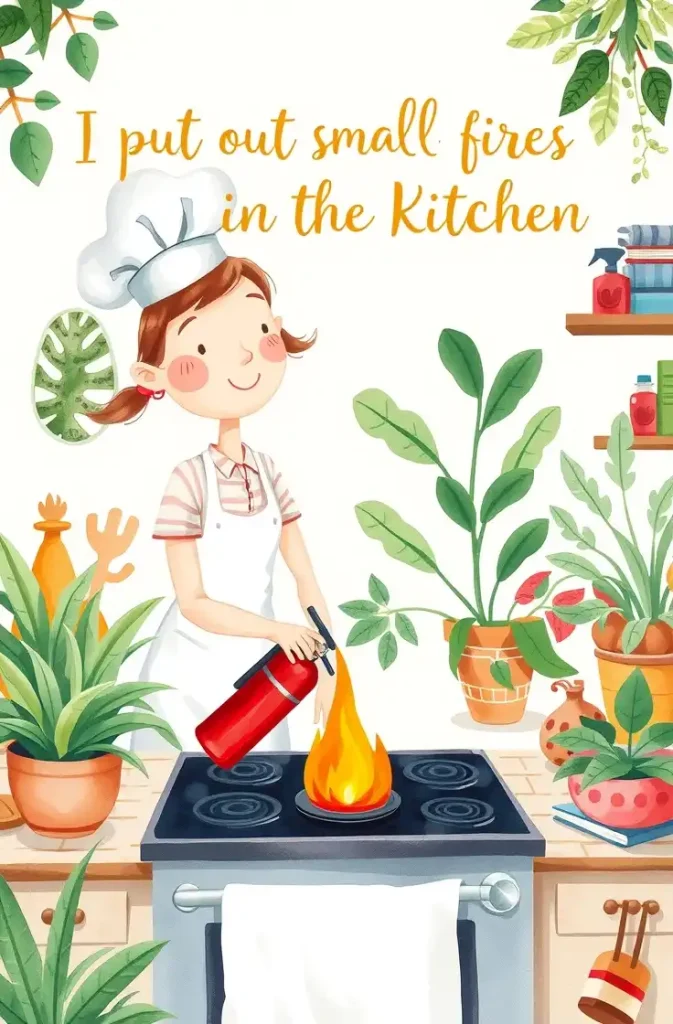 I put out small fires in the kitchen