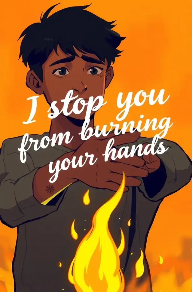 I stop you from burning your hands