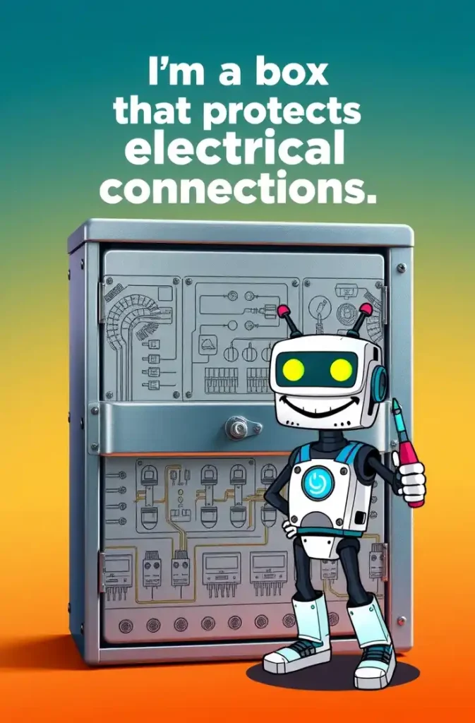 I'm a box that protects electrical connections