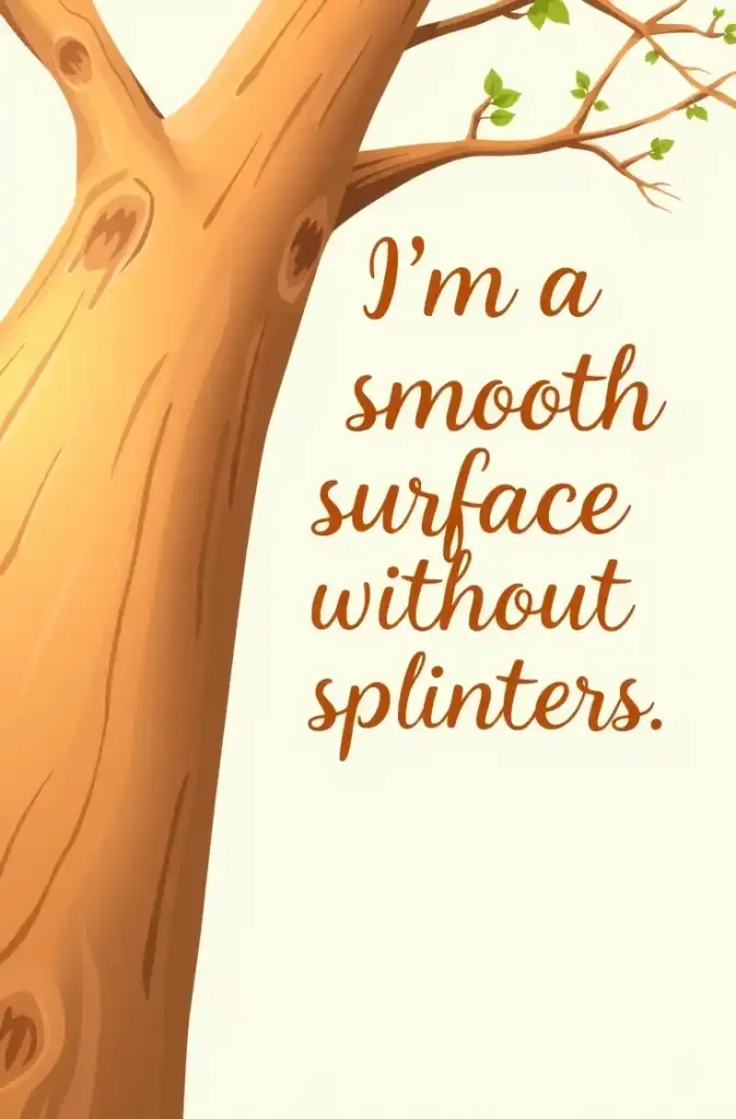 I'm a smooth surface without splinters