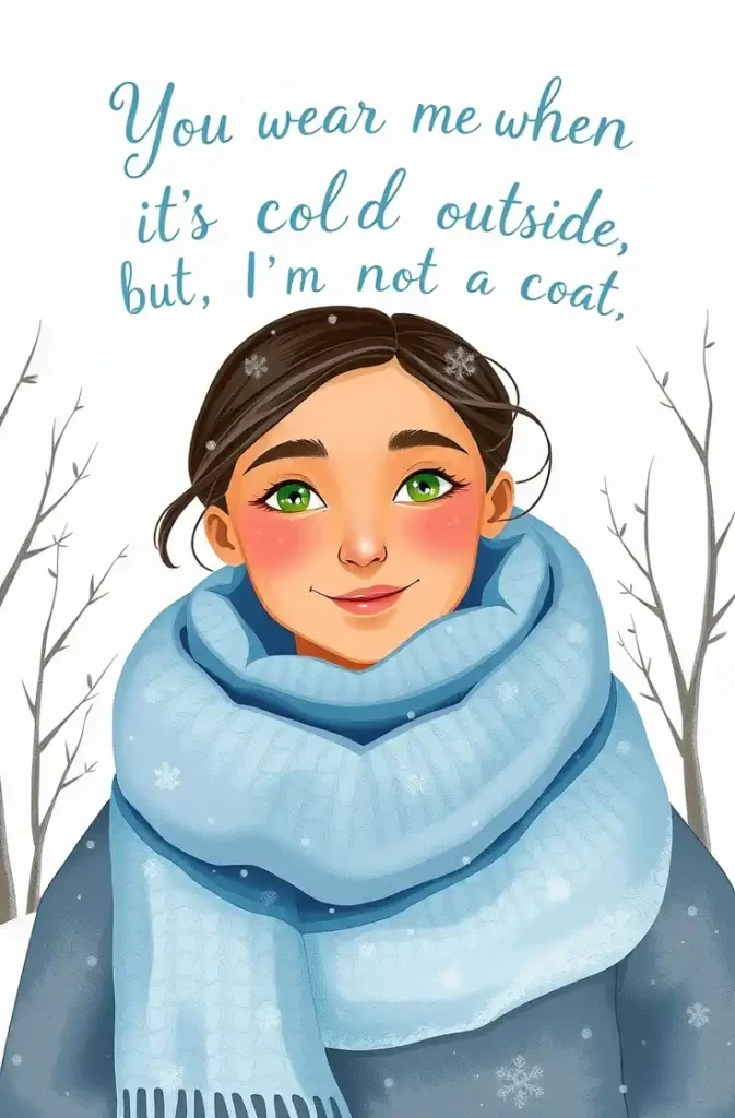 You wear me when it's cold outside, but I'm not a coat