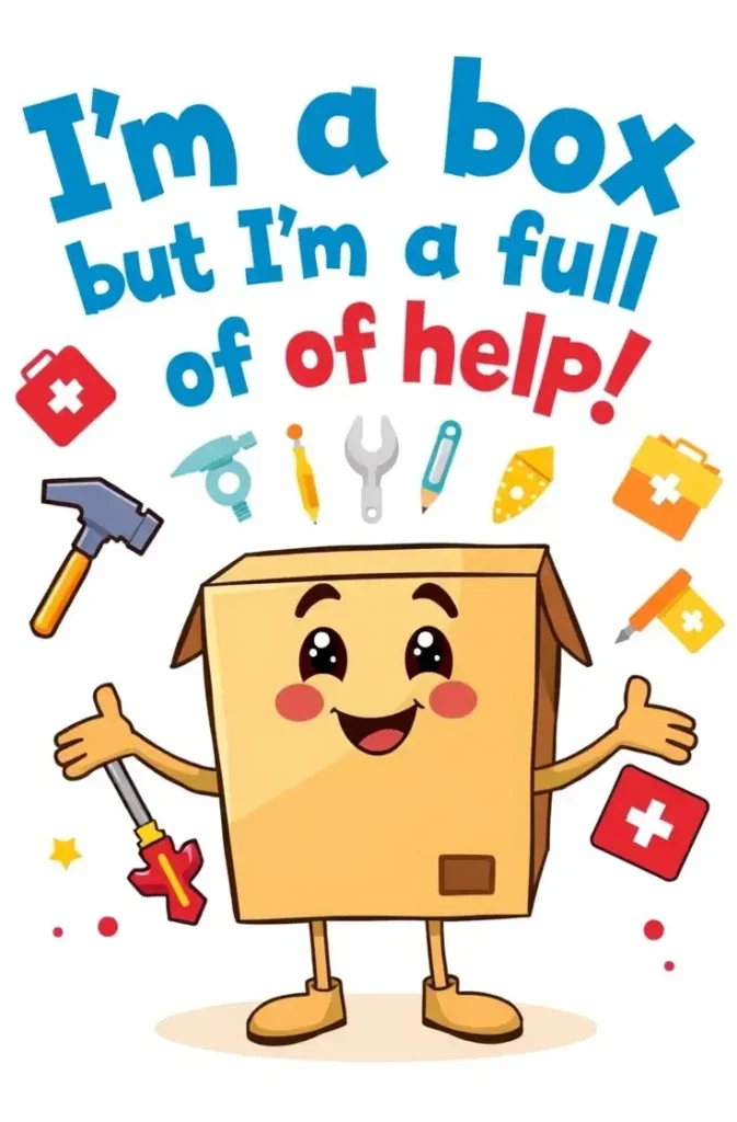 I'm a box, but I'm full of help