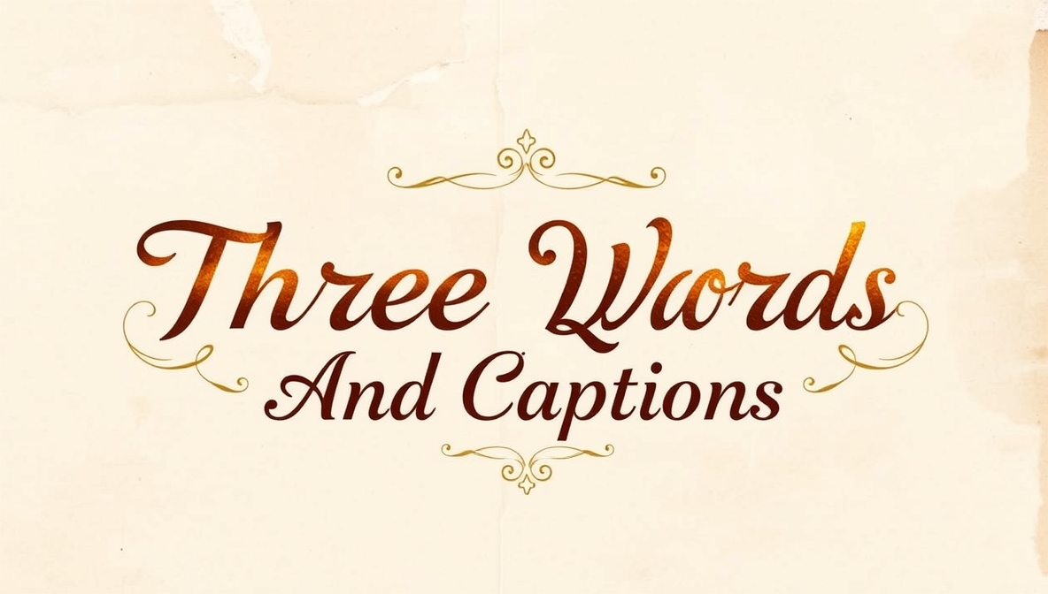 Three Word Quotes And Captions
