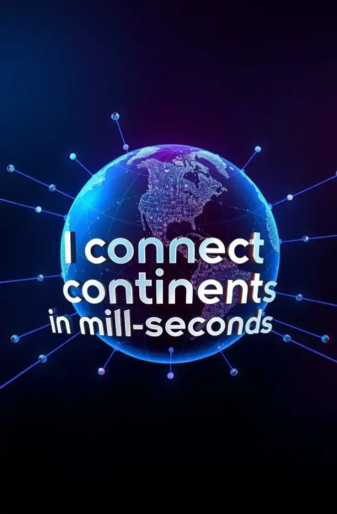 I connect continents in milliseconds