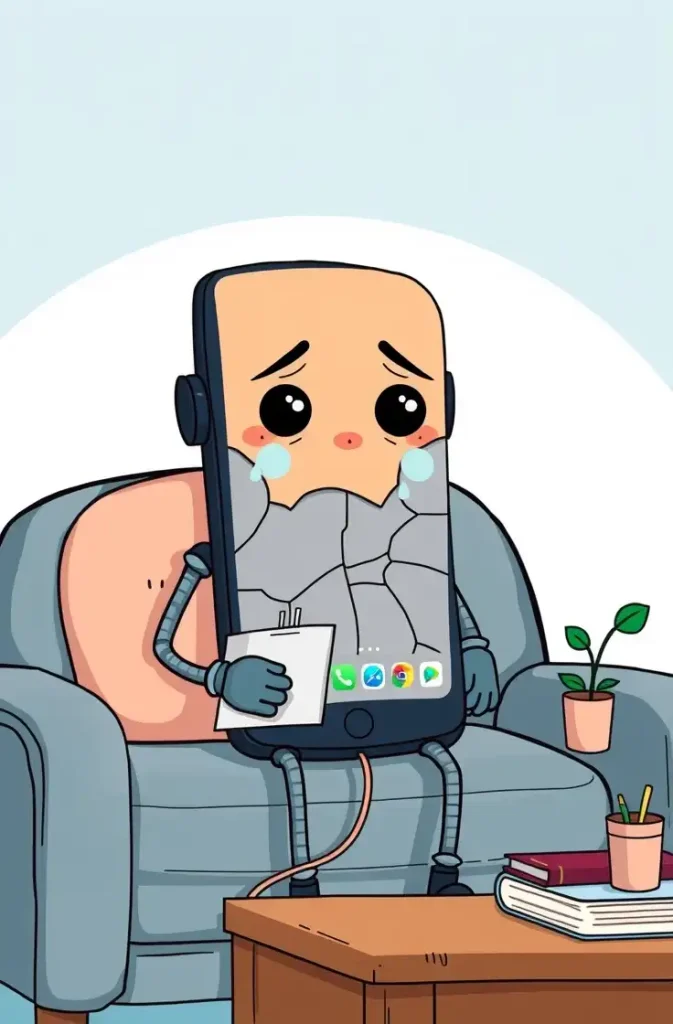 Why did the smartphone go to therapy