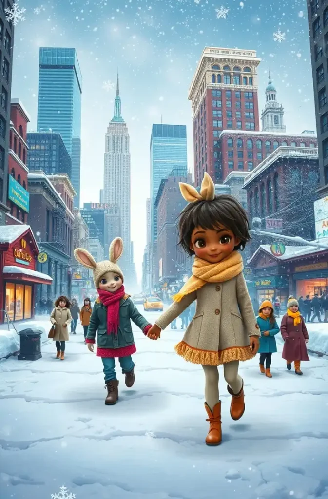 Winter turns the city into a snow globe