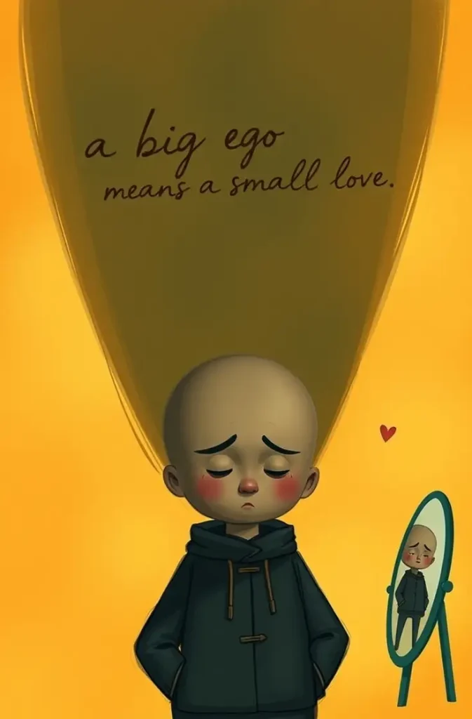 A big ego means a small love