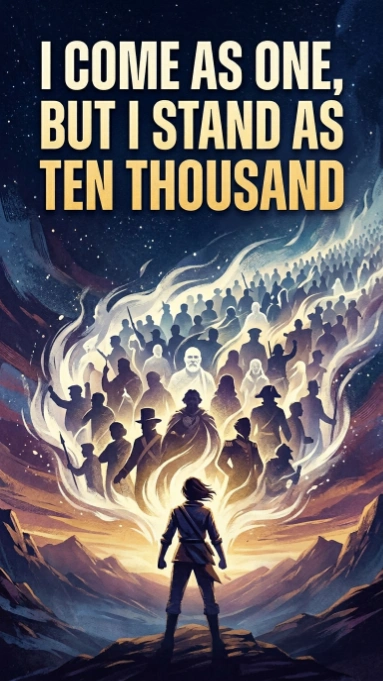 I come as one, but I stand as ten thousand