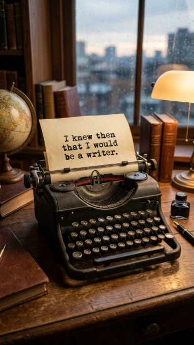 I knew then that I would be a writer