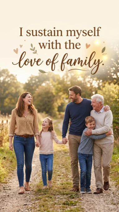 I sustain myself with the love of family