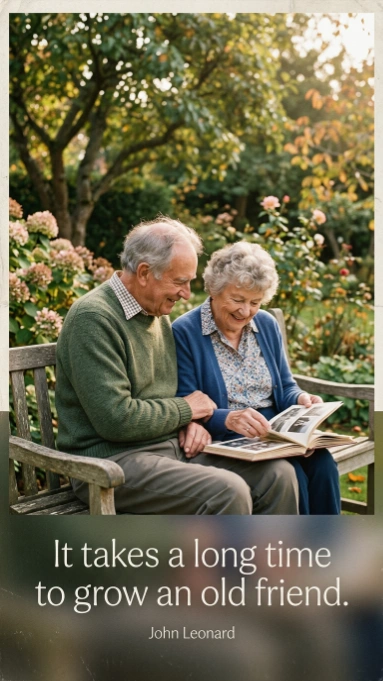 It takes a long time to grow an old friend