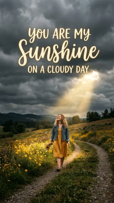 You are my sunshine on a cloudy day