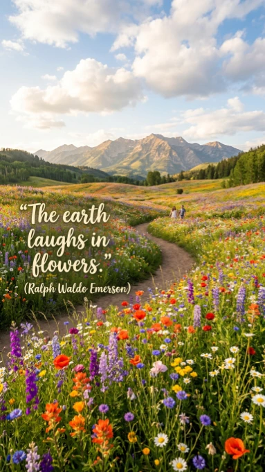 The earth laughs in flowers