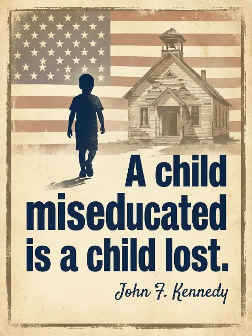 A child miseducated is a child lost. John F. Kennedy