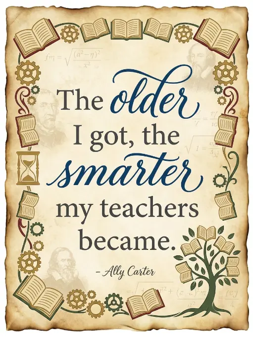 The older I got, the smarter my teachers became