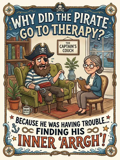 Why did the pirate go to therapy
