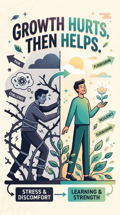 Growth hurts, then helps