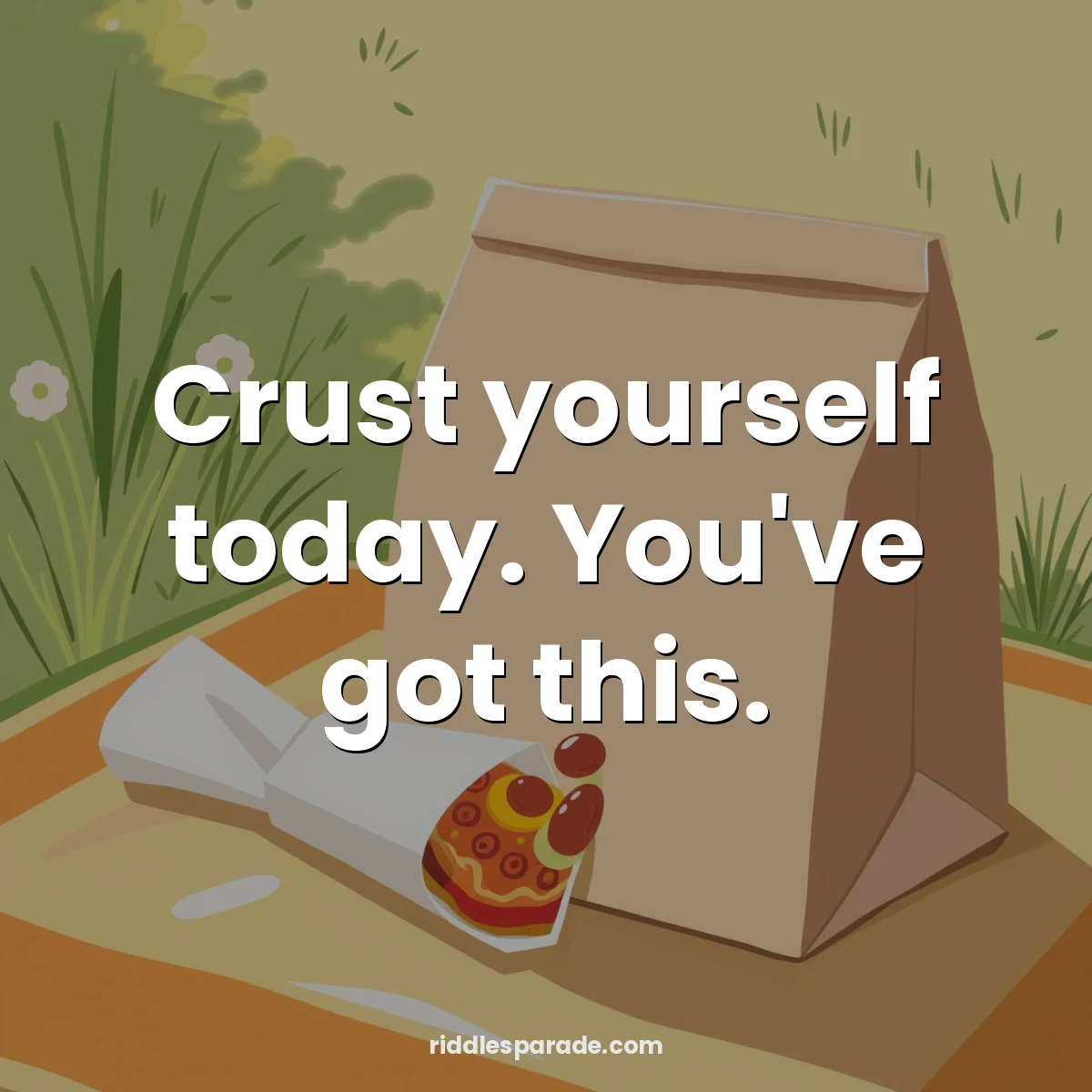 Crust yourself today. You've got this.