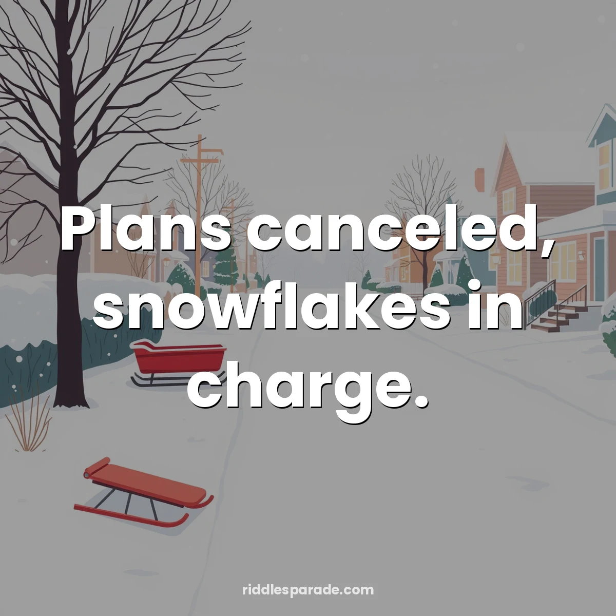 Plans canceled, snowflakes in charge.
