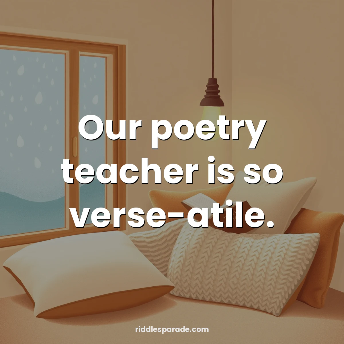 Our poetry teacher is so verse-atile.